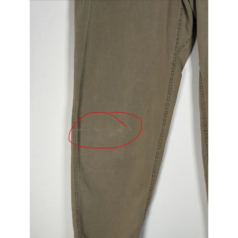 VTG KAVU Pants Men's Sz Medium Belted Canvas Cotton Hike Climb Brown USA Made